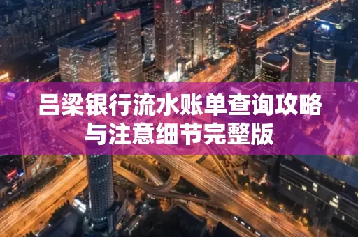 吕梁银行流水账单查询攻略与注意细节完整版
