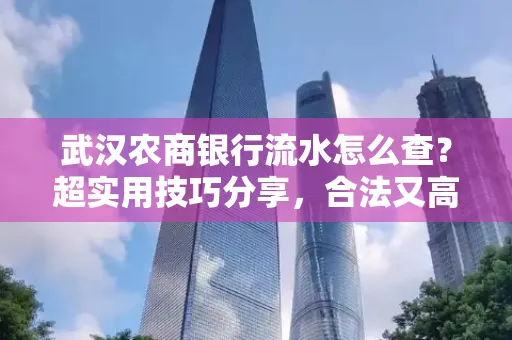武汉农商银行流水怎么查？超实用技巧分享，合法又高效！