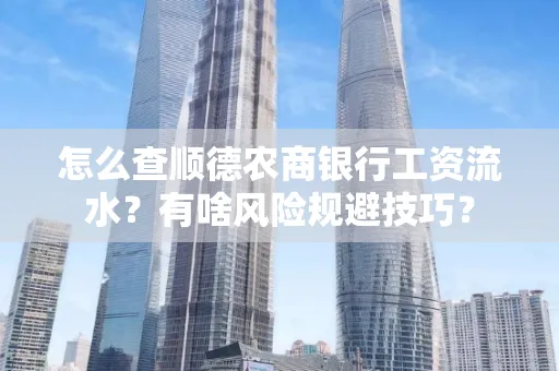 怎么查顺德农商银行工资流水?有啥风险规避技巧? 怎么查顺德农商银行工资流水?有啥风险规避技巧?